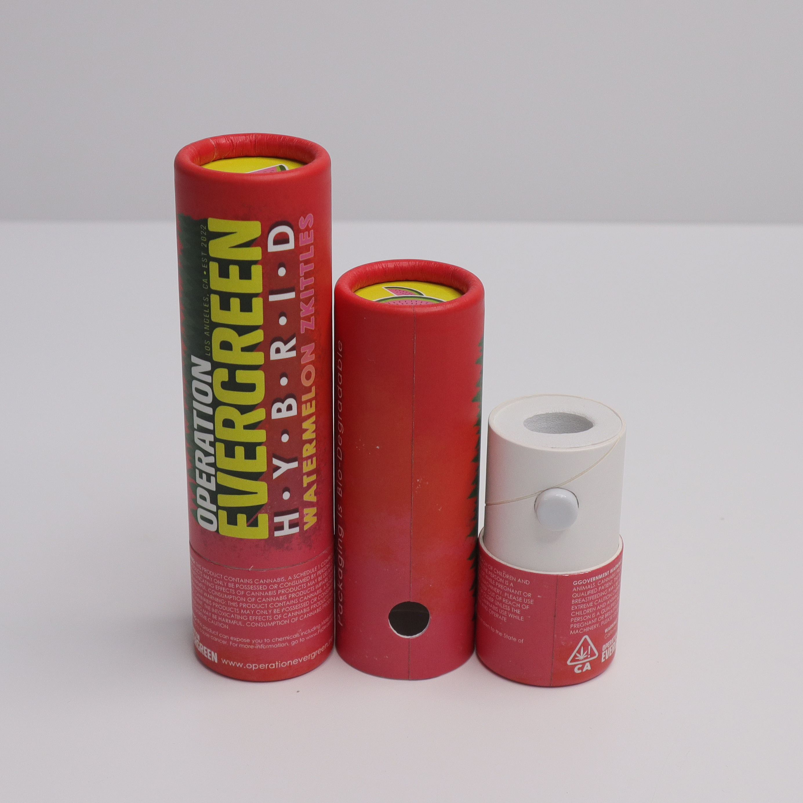 Child Resistant Press Button Paper tube