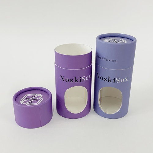 Custom gift Cylinder Cardboard paper tubes with clear transparent PVC window for gift items